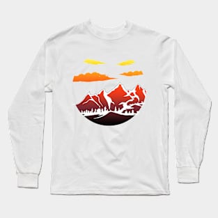 Sunset Mountain Range Long Sleeve T-Shirt